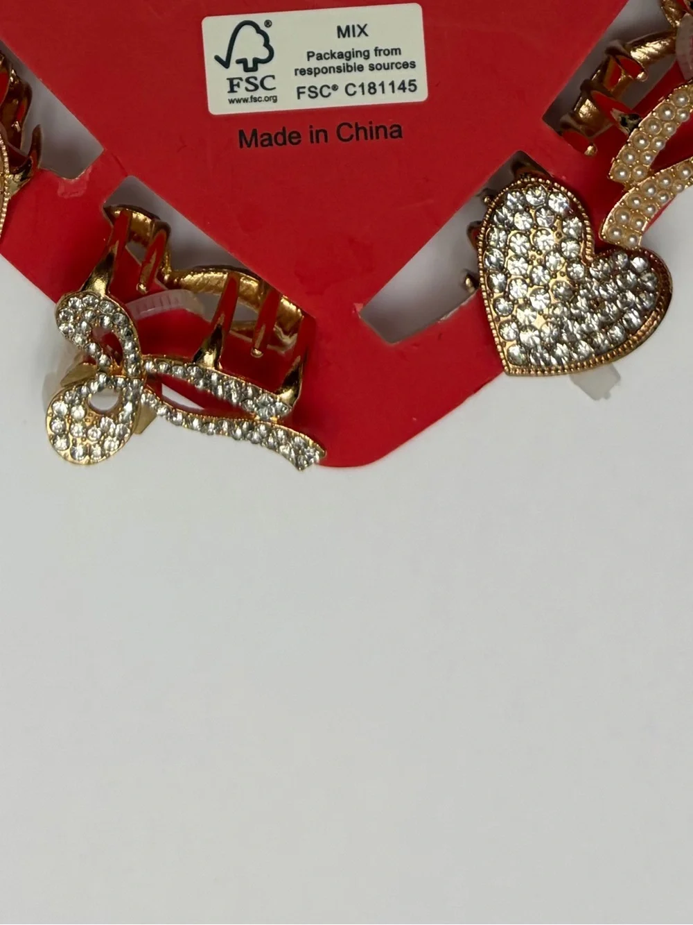 NWT ⚜️♥️⚜️ Piper K Mini Metal Claw Clips Set of 8 Valentine’s Day